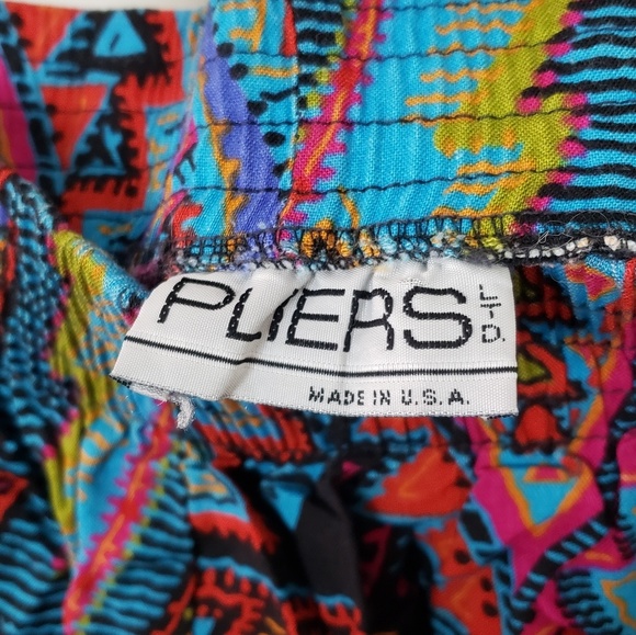 Vintage Geometric Colorful Shorts SZM - Picture 2 of 5